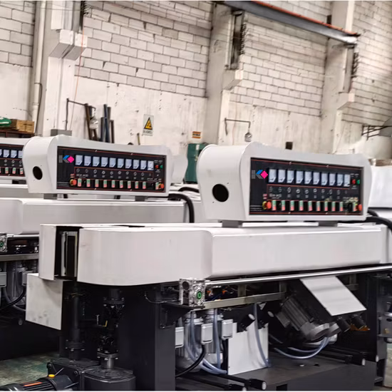 CE Standard 9 Spindle Straight Line Glass Polishing Machine for 45 Degree Edge