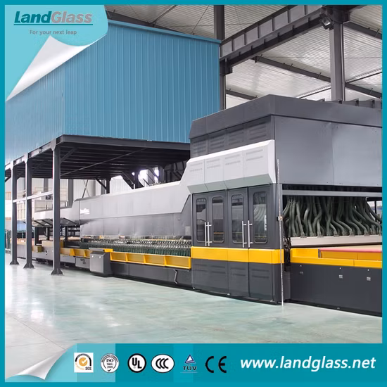 Landglass-Ofenmaschine mit horizontaler Konvektion, 4 mm, Low-E, klares, flaches Gebäude und gebogenem gehärtetem Glas mit einfacher Krümmung